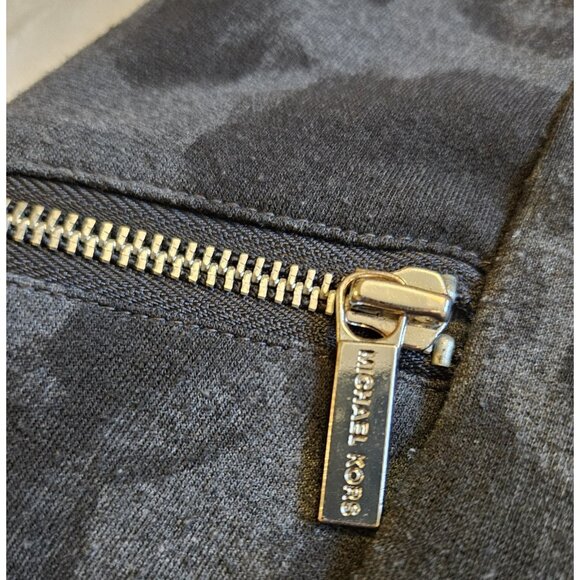 Michael Kors Womens Gray Leopard Print Polyester Side Zipper Pencil Skirt Sz 10 - Picture 3 of 10